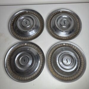 Vintage Set Of 4 15" Studebaker Hubcaps AS IS Garage Find!